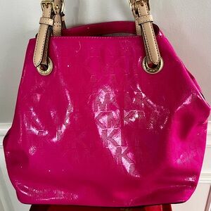 Michael Kors Patent Leather MK logo Tote